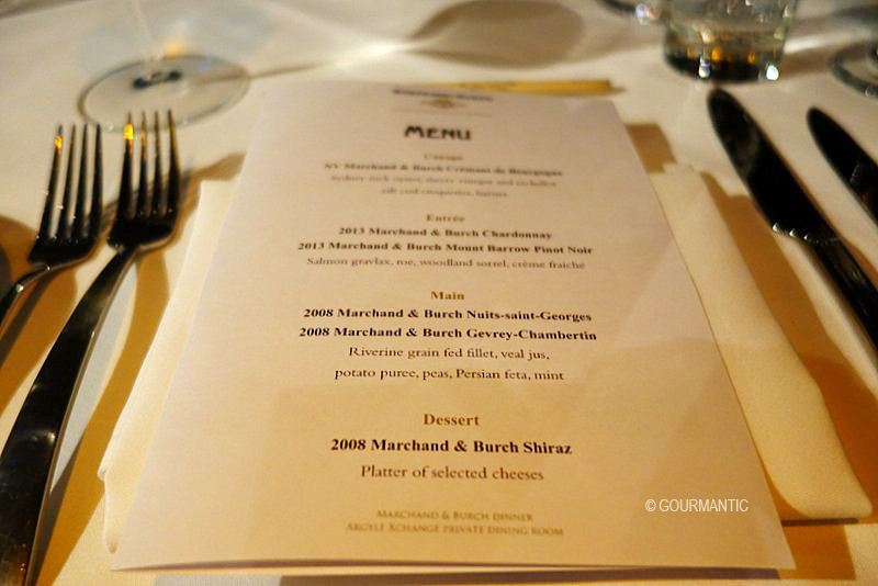 Marchand and Burch Wines Dinner